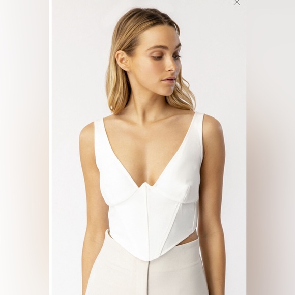Revolve BARDOT Bronte Corset Top sz 2 / XS off white - Picture 3 of 13
